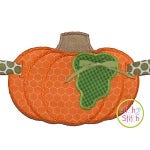ITH Pumpkin Banner Charm | Machine Embroidery Designs by JuJu