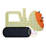 Pumpkin Dozer Applique | Machine Embroidery Designs by JuJu