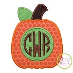 Pumpkin for Monogram Applique | Machine Embroidery Designs by JuJu