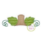 Pumpkin Monogram Topper ZigZag Applique | Machine Embroidery Designs by JuJu