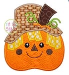 Pumpkin Scarecrow Applique | Machine Embroidery Designs by JuJu