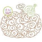 Pumpkin Swirls Bean Embroidery | Machine Embroidery Designs by JuJu