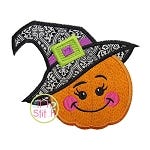 Pumpkin Witch Hat Applique