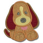 Precious Puppies Applique Machine Embroidery Designs by JuJu 