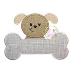 Puppy Bone Applique | Machine Embroidery Designs by JuJu