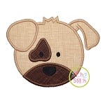 Puppy Face Applique | Machine Embroidery Designs by JuJu