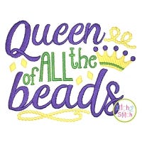 Queen of All the Beads Embroidery | Machine Embroidery Designs by JuJu