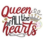 Queen of All the Hearts Embroidery | Machine Embroidery Designs by JuJu