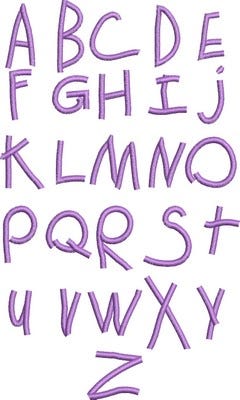 Quirky Caps Embroidery Font