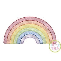 Rainbow Sketch Embroidery | Machine Embroidery Designs by JuJu