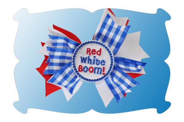 Red White Boom Snap Clip Mini