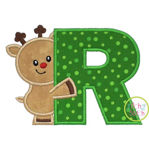 Reindeer Alphabet Set Applique | Machine Embroidery Designs by JuJu