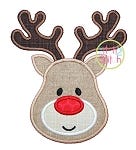 Reindeer Face Applique | Machine Embroidery Designs by JuJu