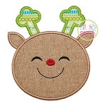 Reindeer Face 2 Applique | Machine Embroidery Designs by JuJu