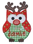 Christmas Reindeer Owl Applique | Machine Embroidery Designs by JuJu