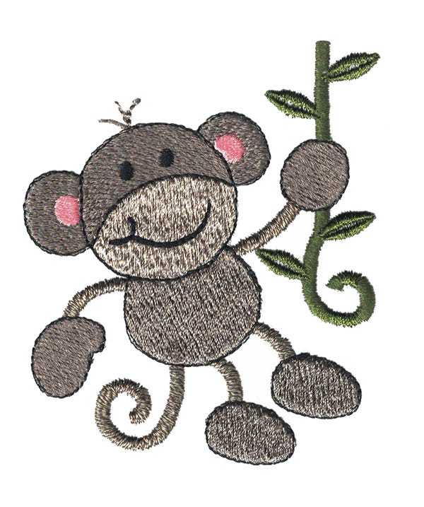 Safari Animals Filled Stitch Machine Embroidery Designs by JuJu