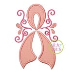 Awareness Ribbon Swirl Applique | Machine Embroidery Designs by JuJu