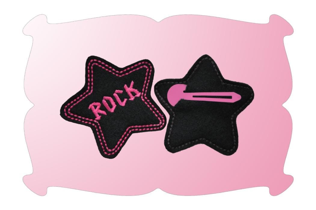 Rock Star Snap Clip Cover | Machine Embroidery Designs by JuJu