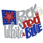 Rock the Red White and Blue Applique | Machine Embroidery Designs by JuJu