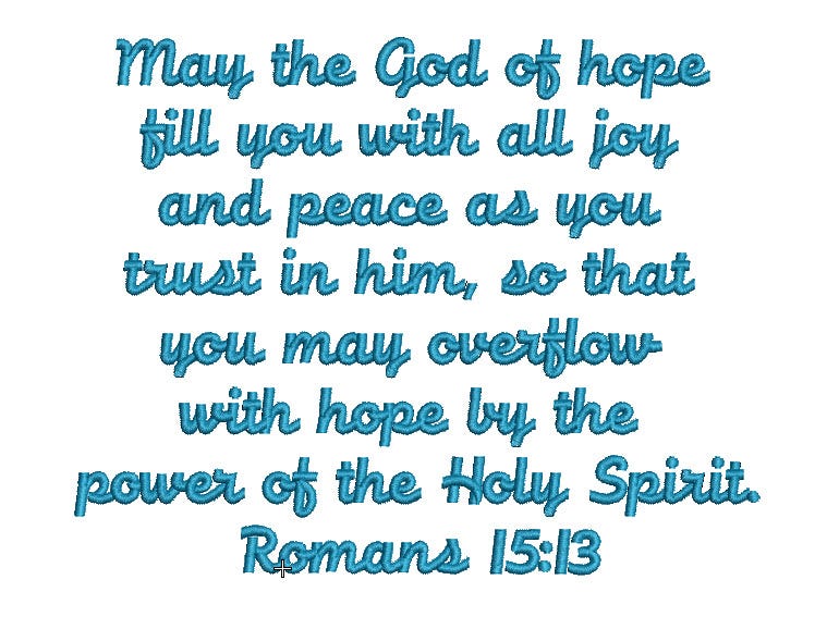 Romans 5:38 free Bible verse machine embroidery design