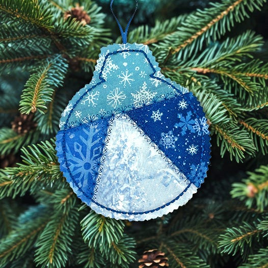 ITH Crazy Patch Ornament Round | Machine Embroidery Designs by JuJu