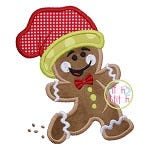 Running Gingerbread Man Applique | Machine Embroidery Designs by JuJu