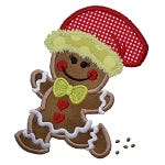 Running Gingerbread Girl Applique | Machine Embroidery Designs by JuJu
