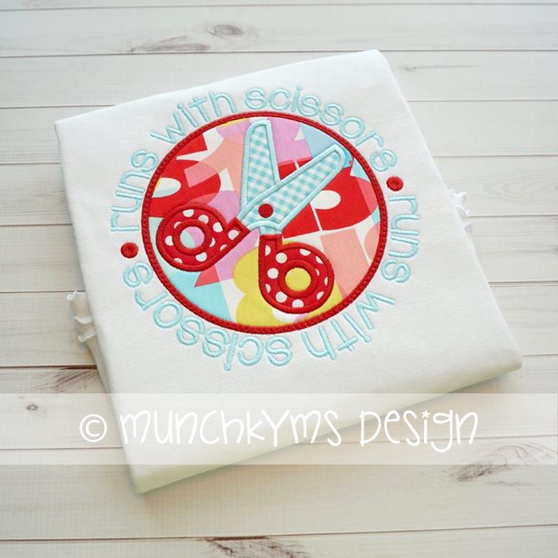 Runs With Scissors | Machine Embroidery Designs by JuJu