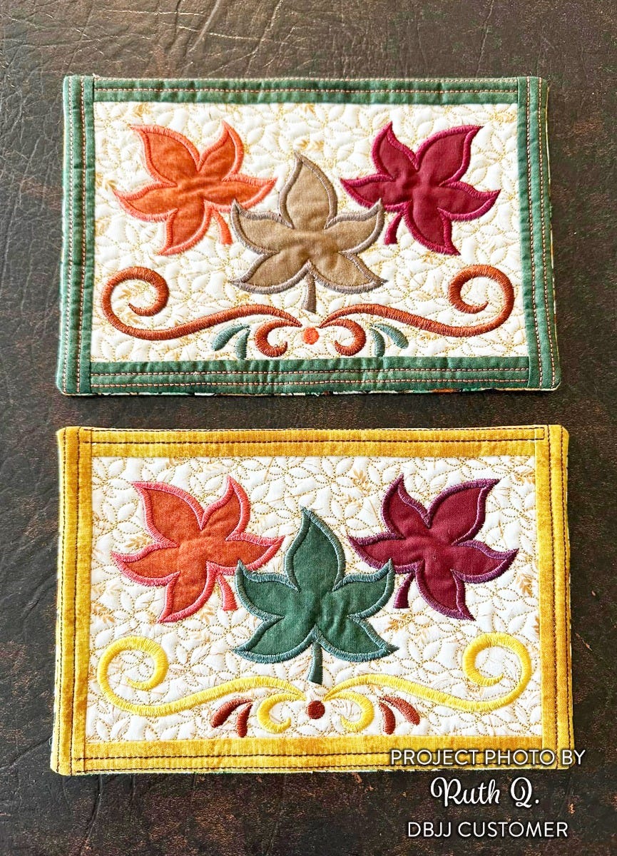 ITH Autumn Leaves Mug Rug