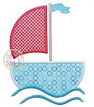 Sailboat 2 Applique | Machine Embroidery Designs by JuJu