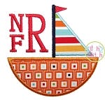 Sailboat Applique | Machine Embroidery Designs by JuJu