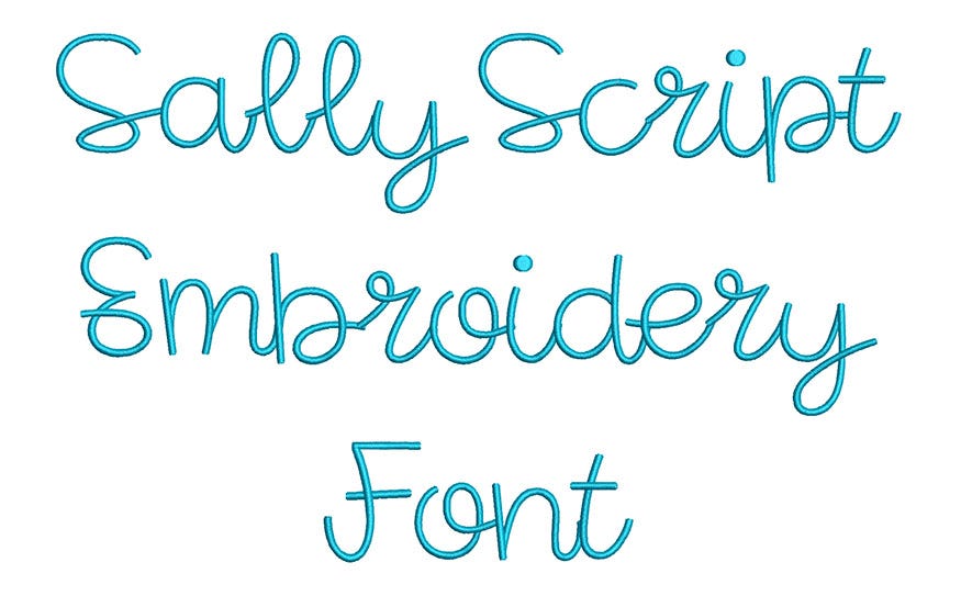 Sally Script Embroidery Font | Machine Embroidery Designs by JuJu