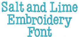 Salt and Lime Embroidery Font | Machine Embroidery Designs by JuJu