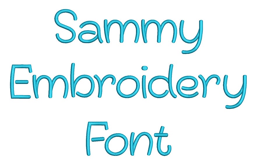 Sammy Embroidery Font | Machine Embroidery Designs by JuJu