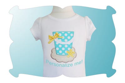 Sand Pail Applique | Machine Embroidery Designs by JuJu