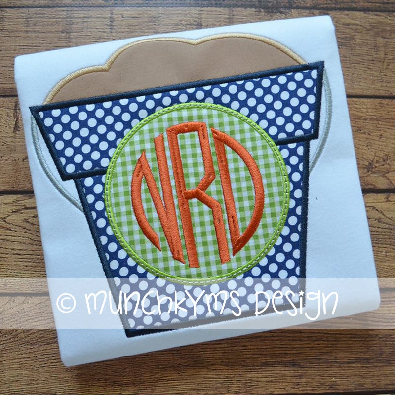 Sandbucket Monogram Frame | Machine Embroidery Designs by JuJu