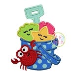 Sand Pail Creatures Applique | Machine Embroidery Designs by JuJu