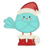 Santa Bird Applique | Machine Embroidery Designs by JuJu