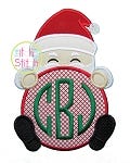 Santa Peeker Applique | Machine Embroidery Designs by JuJu