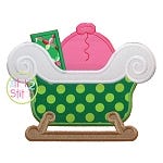 Santa's Sleigh Applique | Machine Embroidery Designs by JuJu