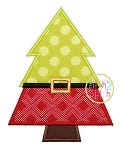 Christmas Tree Santa Belt Applique | Machine Embroidery Designs by JuJu