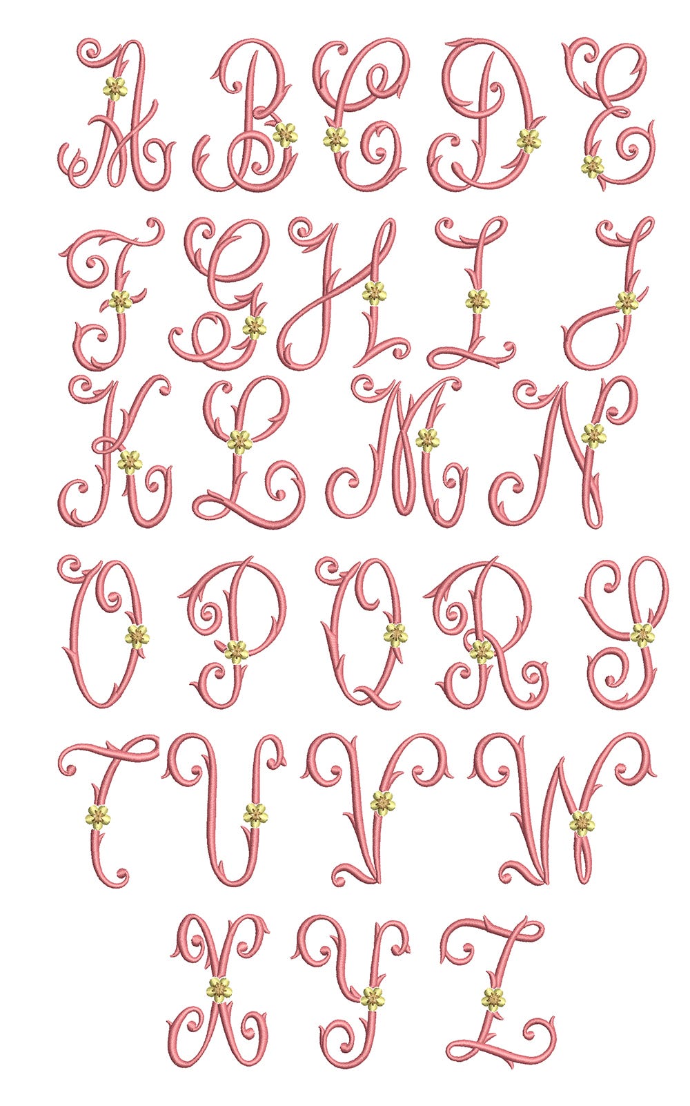 Satin Vintage Monogram Machine Embroidery Designs by JuJu