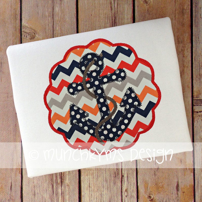 Anchor Scallop | Machine Embroidery Designs by JuJu