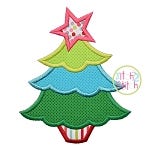 Scallop Christmas Tree Applique | Machine Embroidery Designs by JuJu