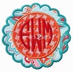 Scalloped Circle 2 Applique | Machine Embroidery Designs by JuJu