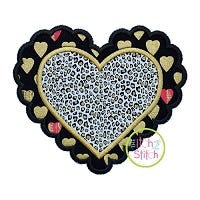 Scalloped Double Heart Applique | Machine Embroidery Designs by JuJu