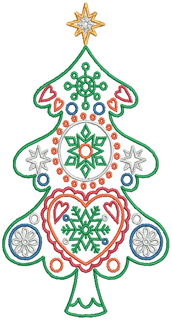 Scandinavian Christmas 1 Machine Embroidery Designs by JuJu