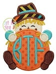 Scarecrow Boy Peeker Applique | Machine Embroidery Designs by JuJu