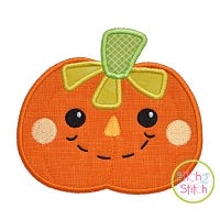 Scarecrow Pumpkin Boy Applique | Machine Embroidery Designs by JuJu