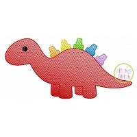School Stegosaurus Sketch | Machine Embroidery Designs by JuJu